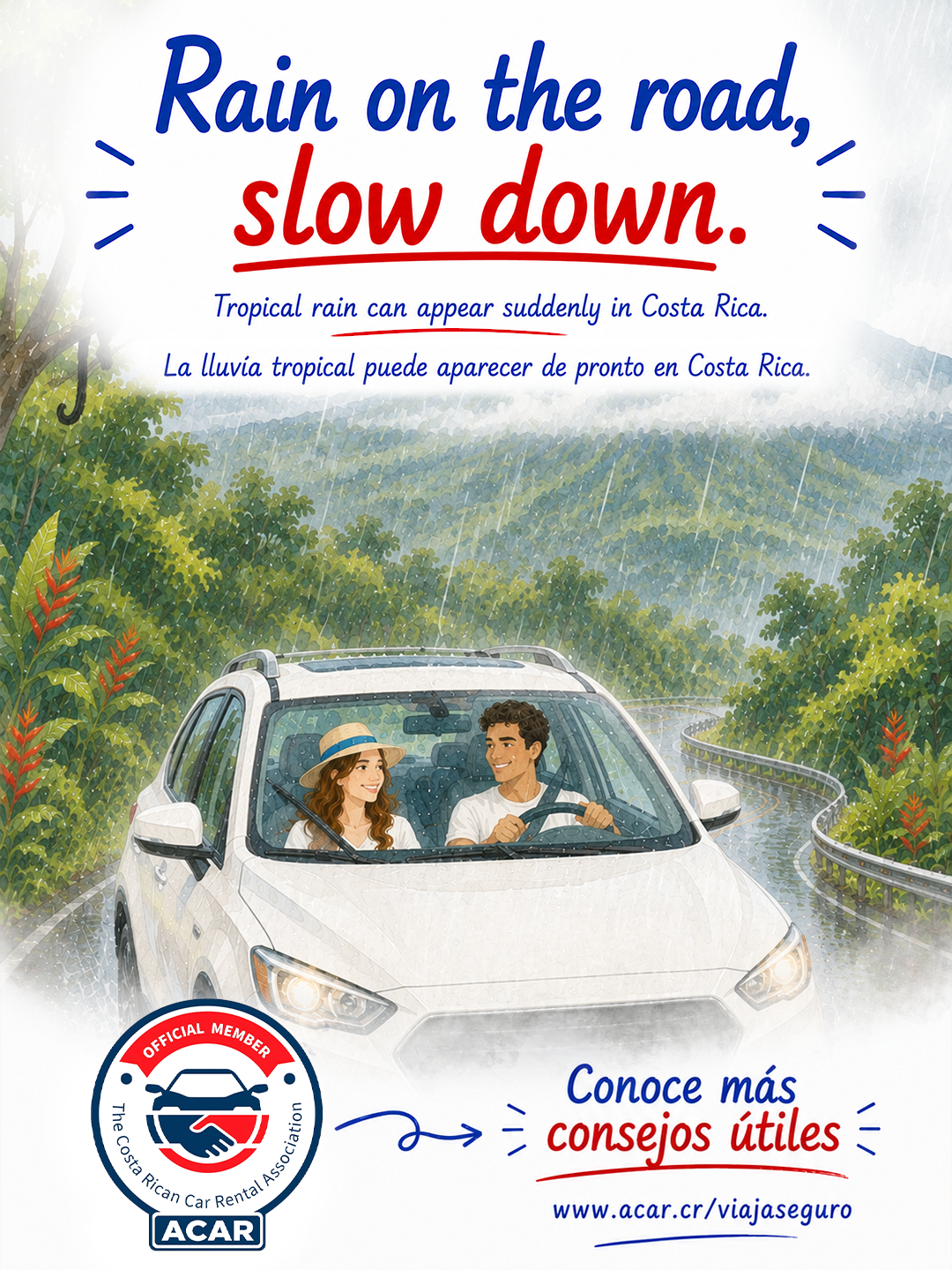 Lluvia en carretera